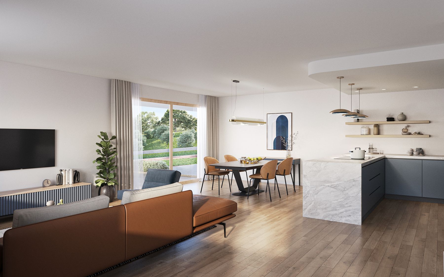 Wohnzimmer 4-Zimmer-Wohnung