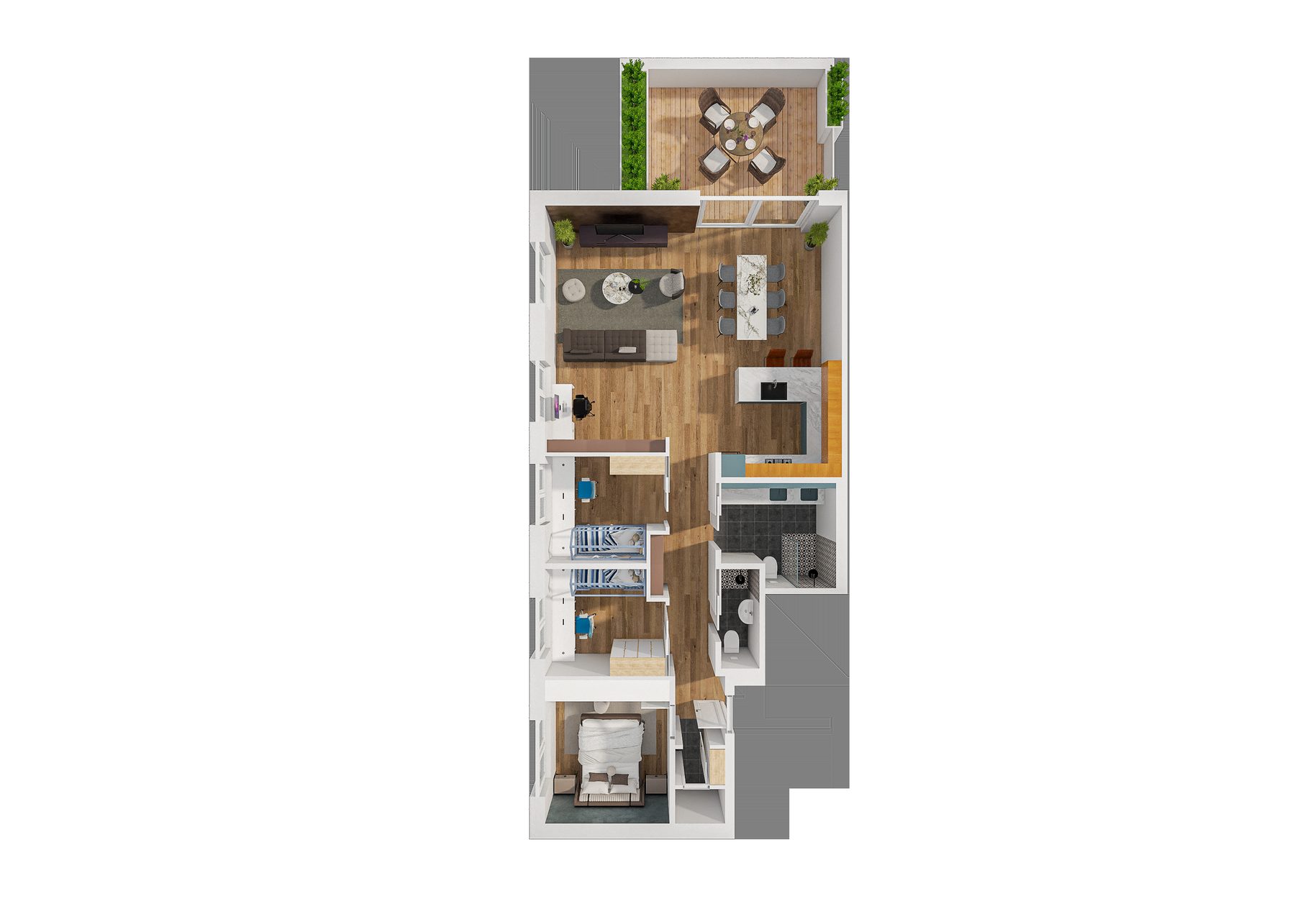 3D Ansicht 4,5 Zimmer