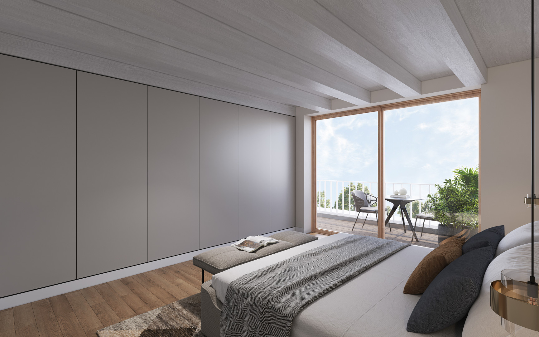 4 Zimmer Penthouse Schlafzimmer